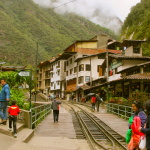 Train tracks, Aguas Calientes, Peru, South America