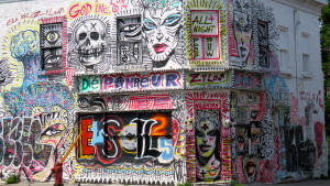 Street art on Rue Marie-Anne