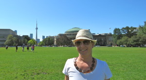 Saly Watson with CN Tower