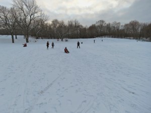 First snowfall Montreal, Le Plateau