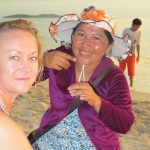 Lip hair threading in Cambodia